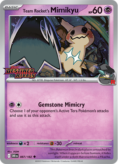 Team Rocket's Mimikyu (Stamped) - 087/182 - Destined Rivals - Holo - Card Cavern