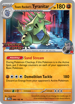 Team Rocket's Tyranitar (Stamped) - 096/182 - Destined Rivals - Holo - Card Cavern