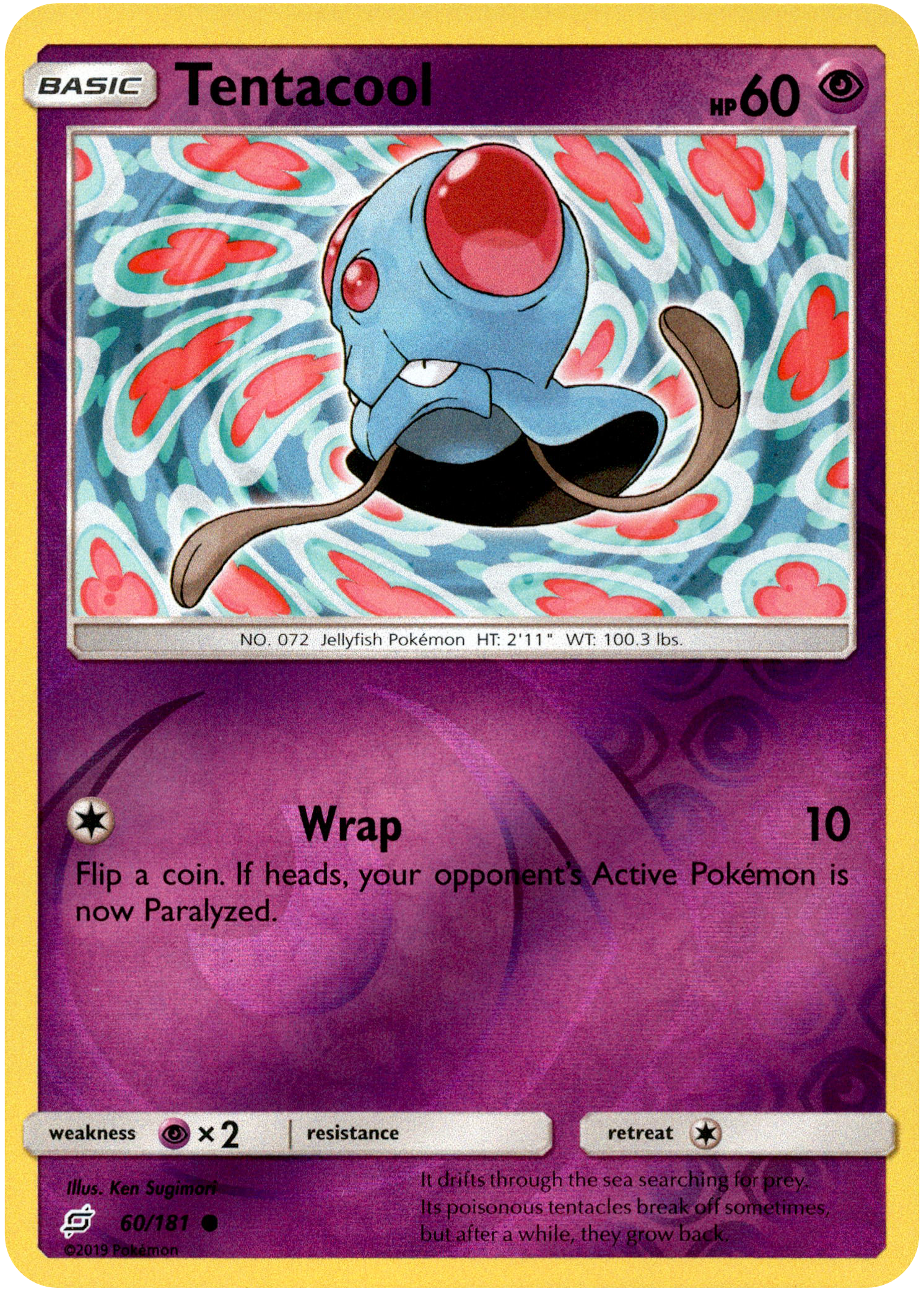 Tentacool - 60/181 - Team Up - Reverse Holo - Card Cavern