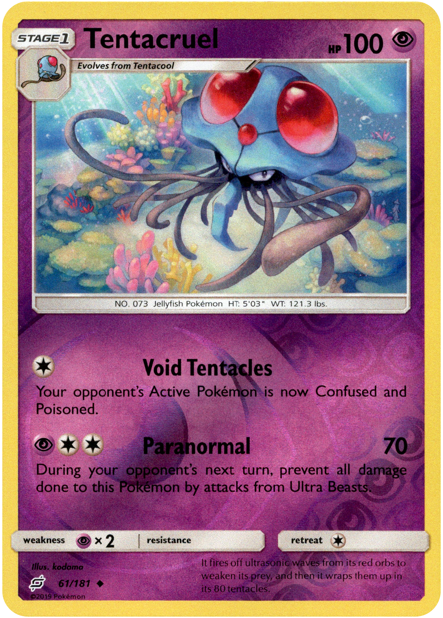 Tentacruel - 61/181 - Team Up - Reverse Holo - Card Cavern