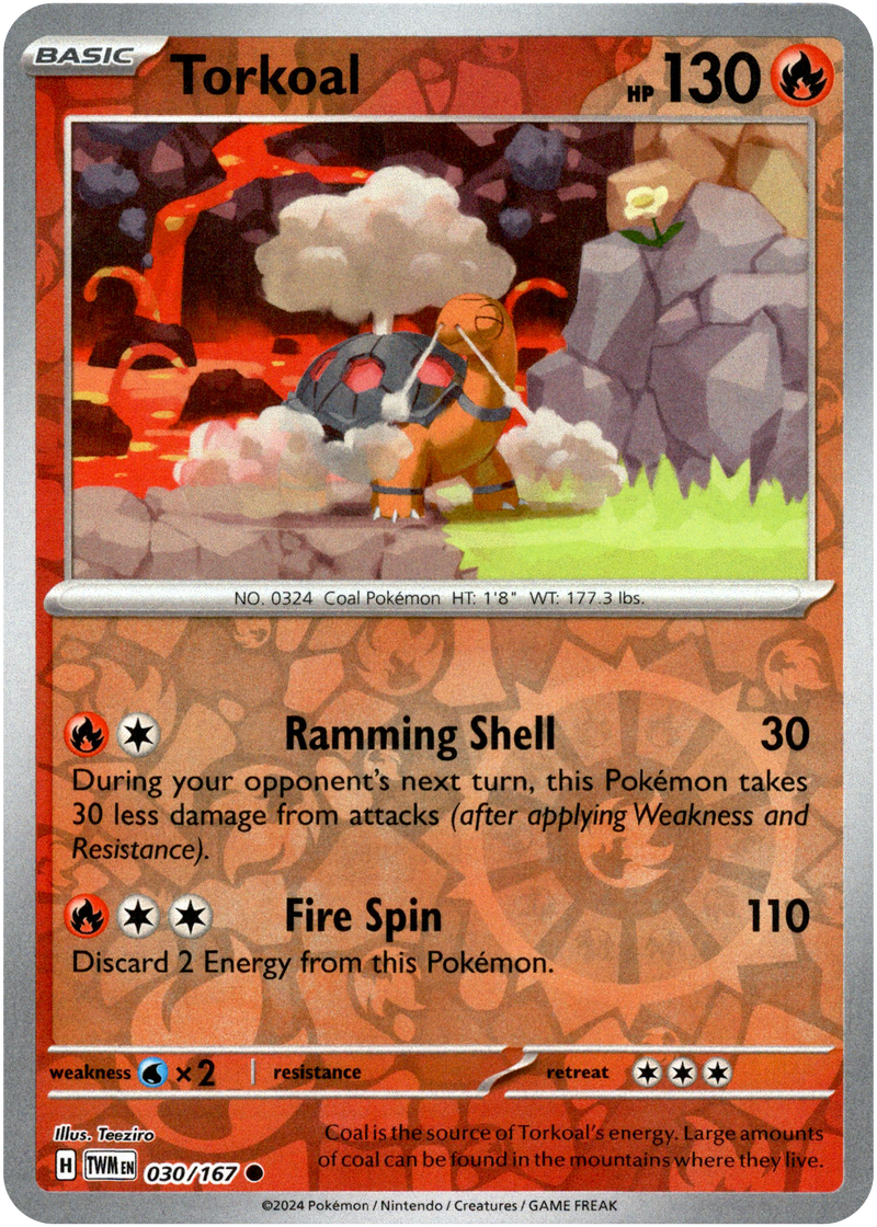 pokemon torkoal card Torkoal - 030/167 - Twilight Masquerade