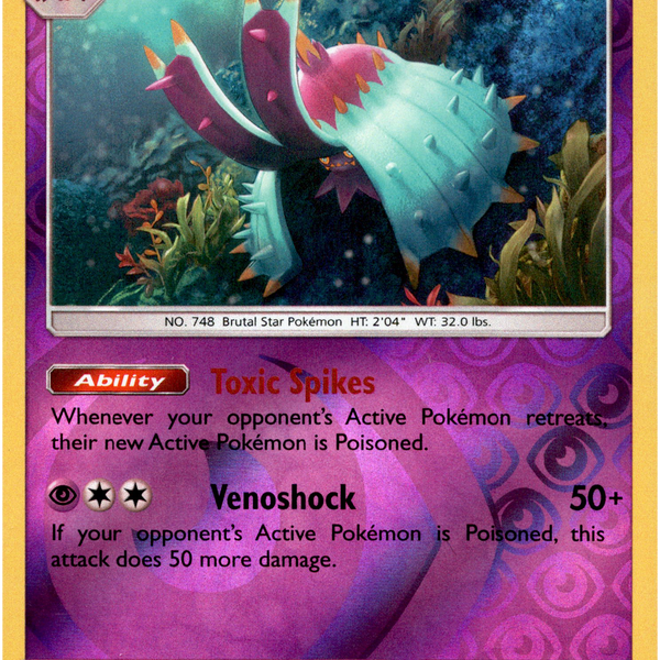 Toxapex - 63/149 - Sun & Moon - Reverse Holo – Card Cavern Trading