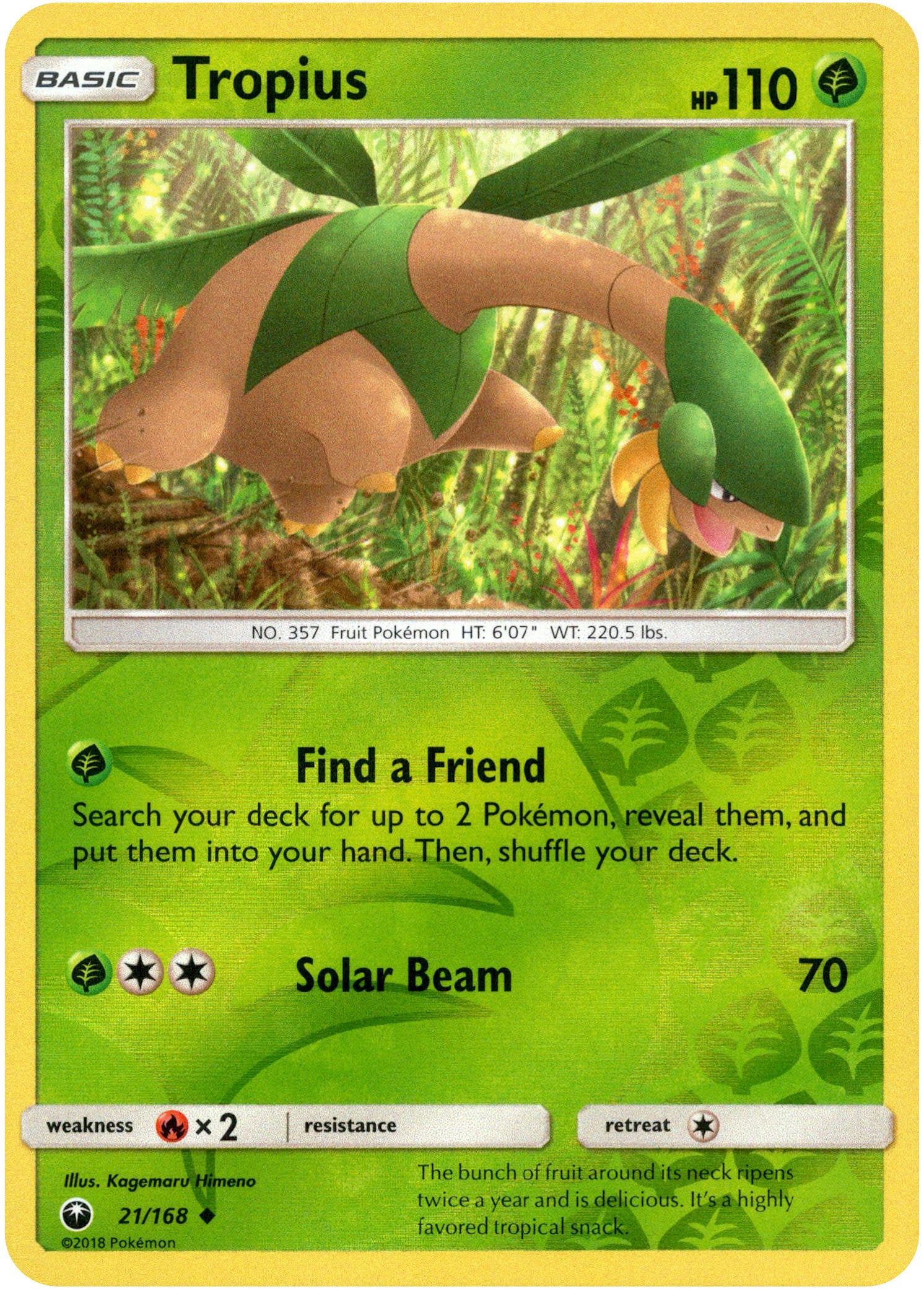Tropius - 21/168 - Celestial Storm - Reverse Holo - Card Cavern