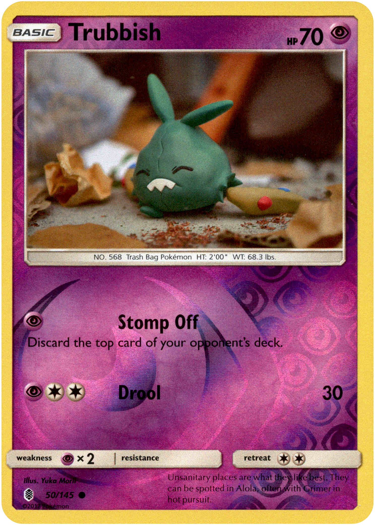 Trubbish - 50/145 - Guardians Rising - Reverse Holo - Card Cavern