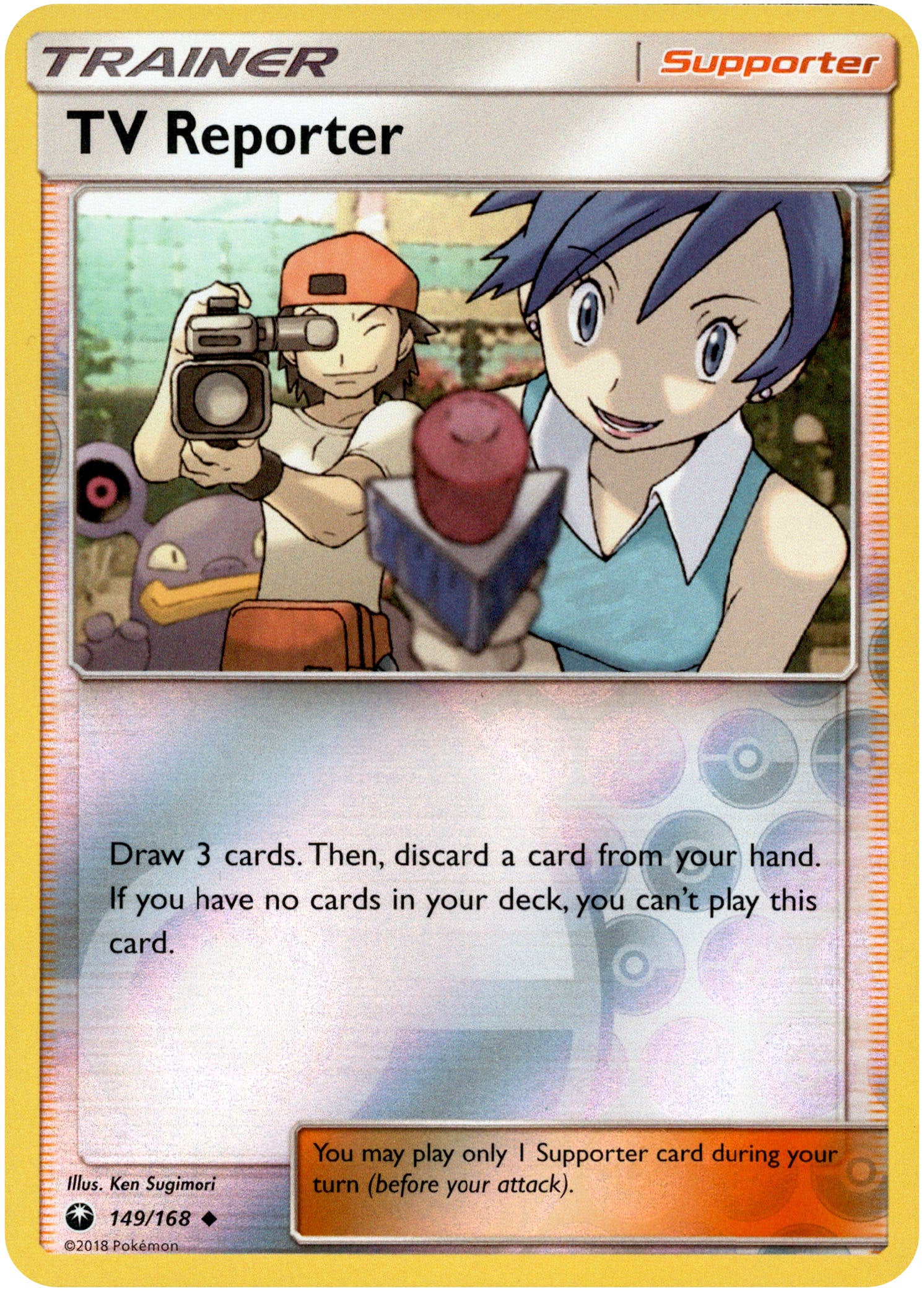 TV Reporter - 149/168 - Celestial Storm - Reverse Holo - Card Cavern