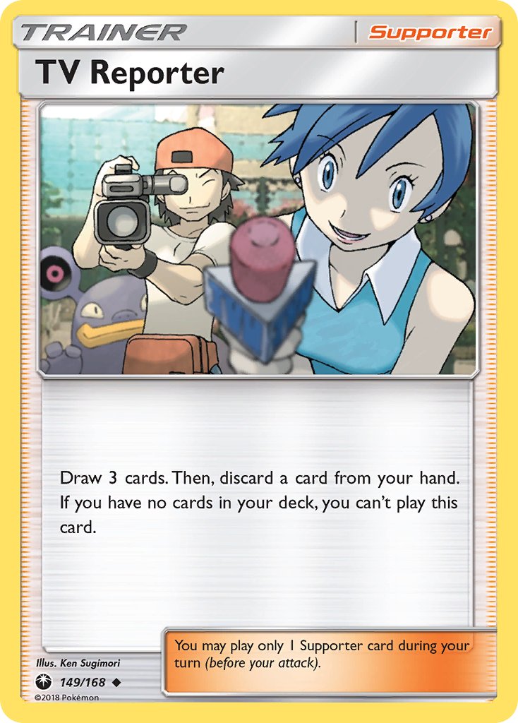 TV Reporter - 149/168 - Celestial Storm - Card Cavern