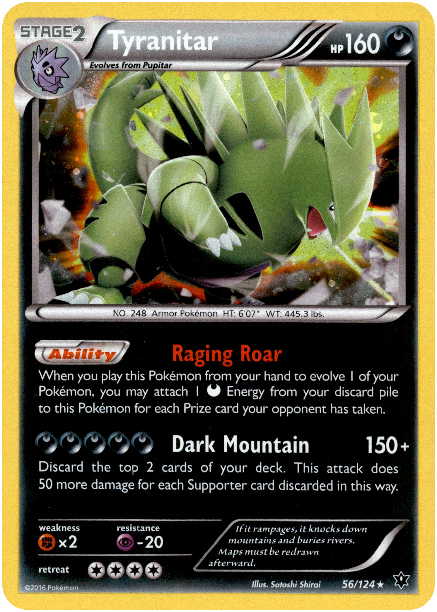 Tyranitar - 56/124 - Fates Collide - Holo - Card Cavern