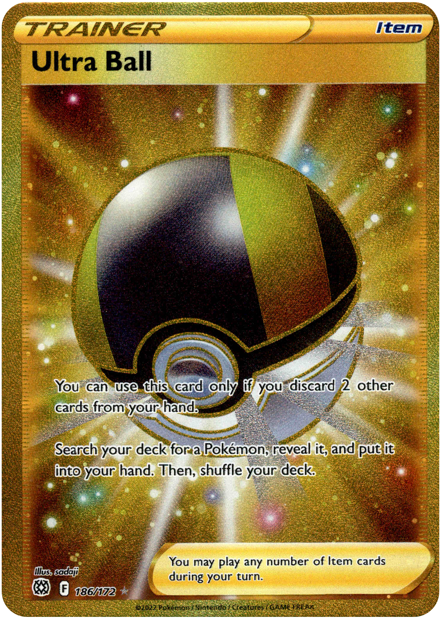 Ultra Ball Secret Rare - 186/172 - Brilliant Stars - Holo - Card Cavern