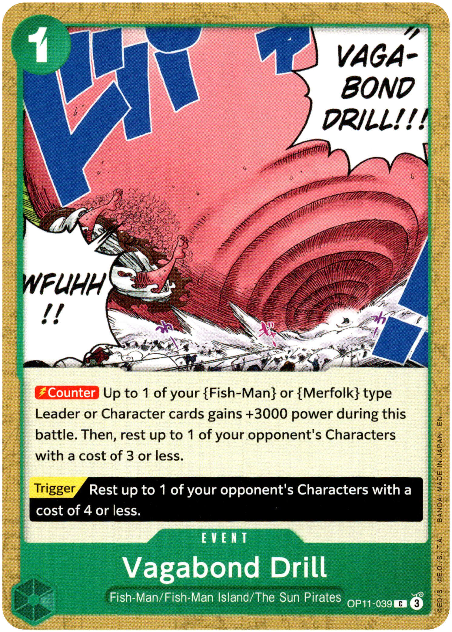 Vagabond Drill - OP11-039 C - A Fist of Divine Speed - Card Cavern