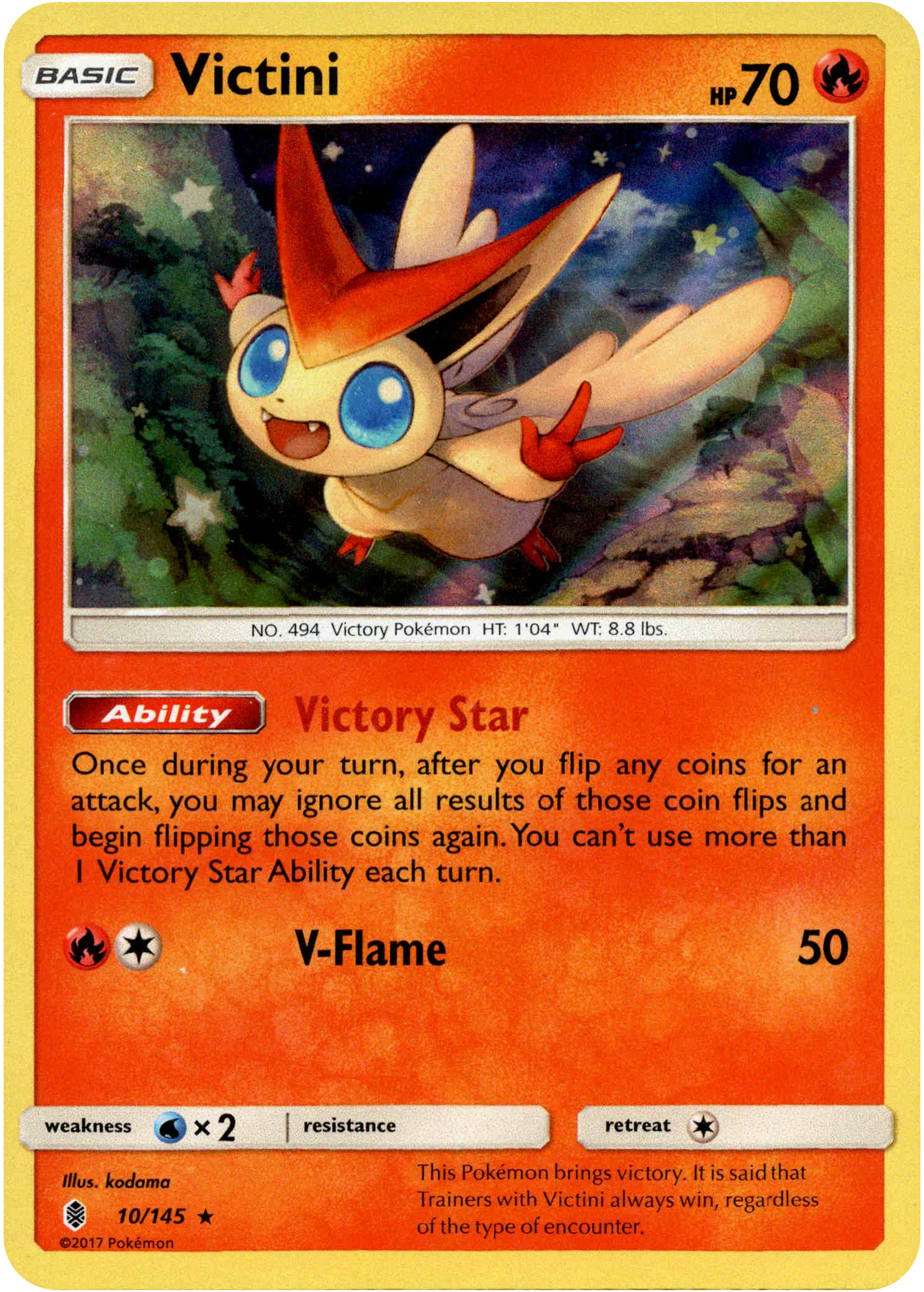 Victini - 10/145 - Guardians Rising - Holo - Card Cavern