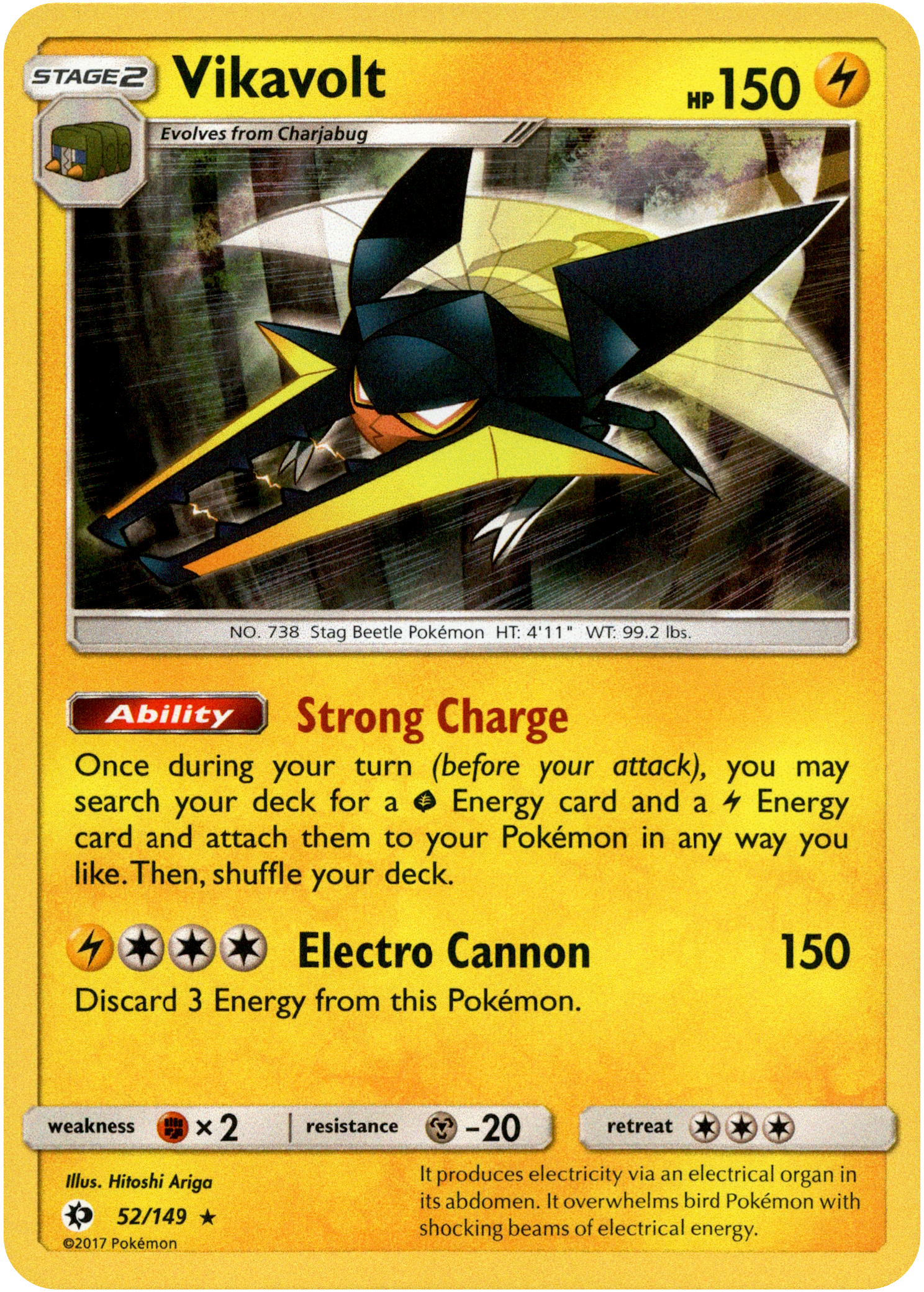 Vikavolt - 52/149 - Sun & Moon - Holo - Card Cavern