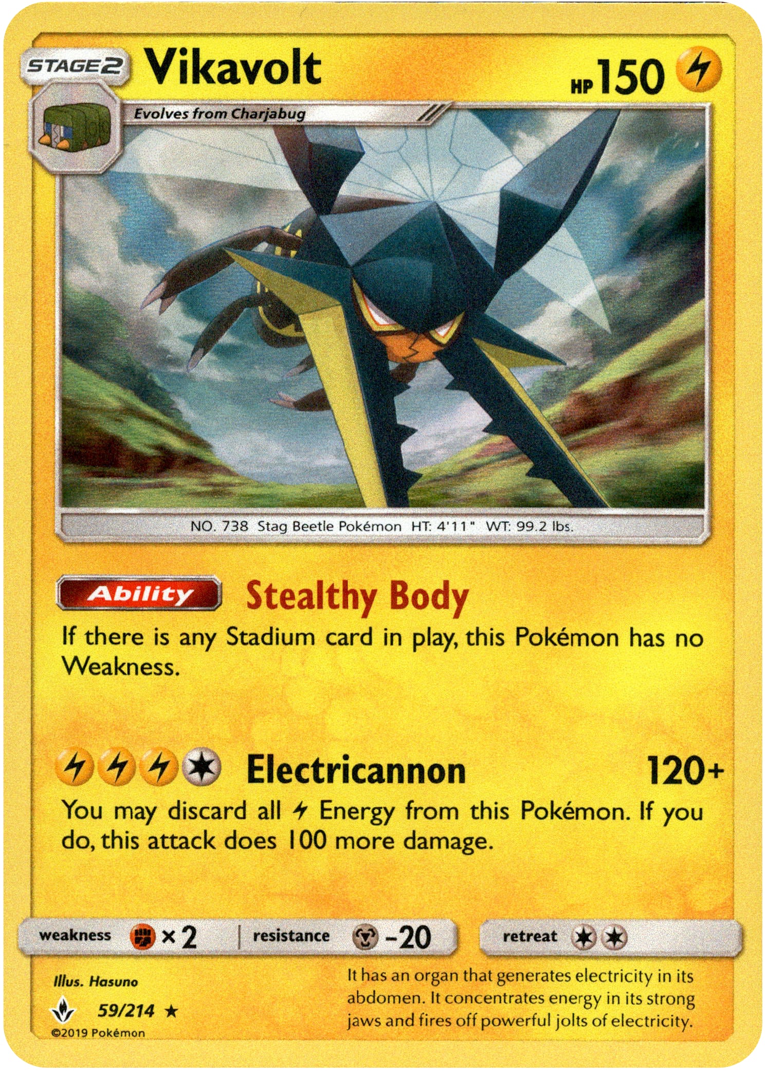 Vikavolt - 59/214 - Unbroken Bonds - Holo - Card Cavern