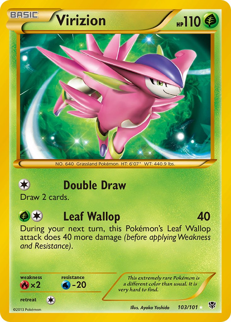 Virizion Secret Rare - 103/101 - Plasma Blast - Holo - Card Cavern