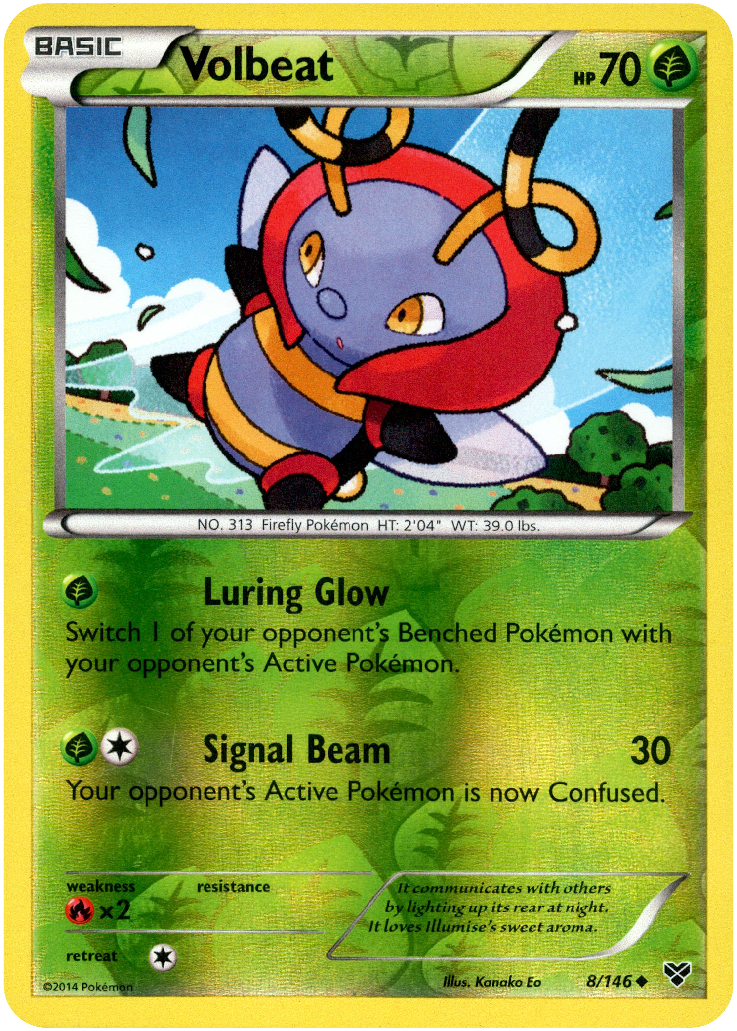 Volbeat - 8/146 - XY Base - Reverse Holo - Card Cavern