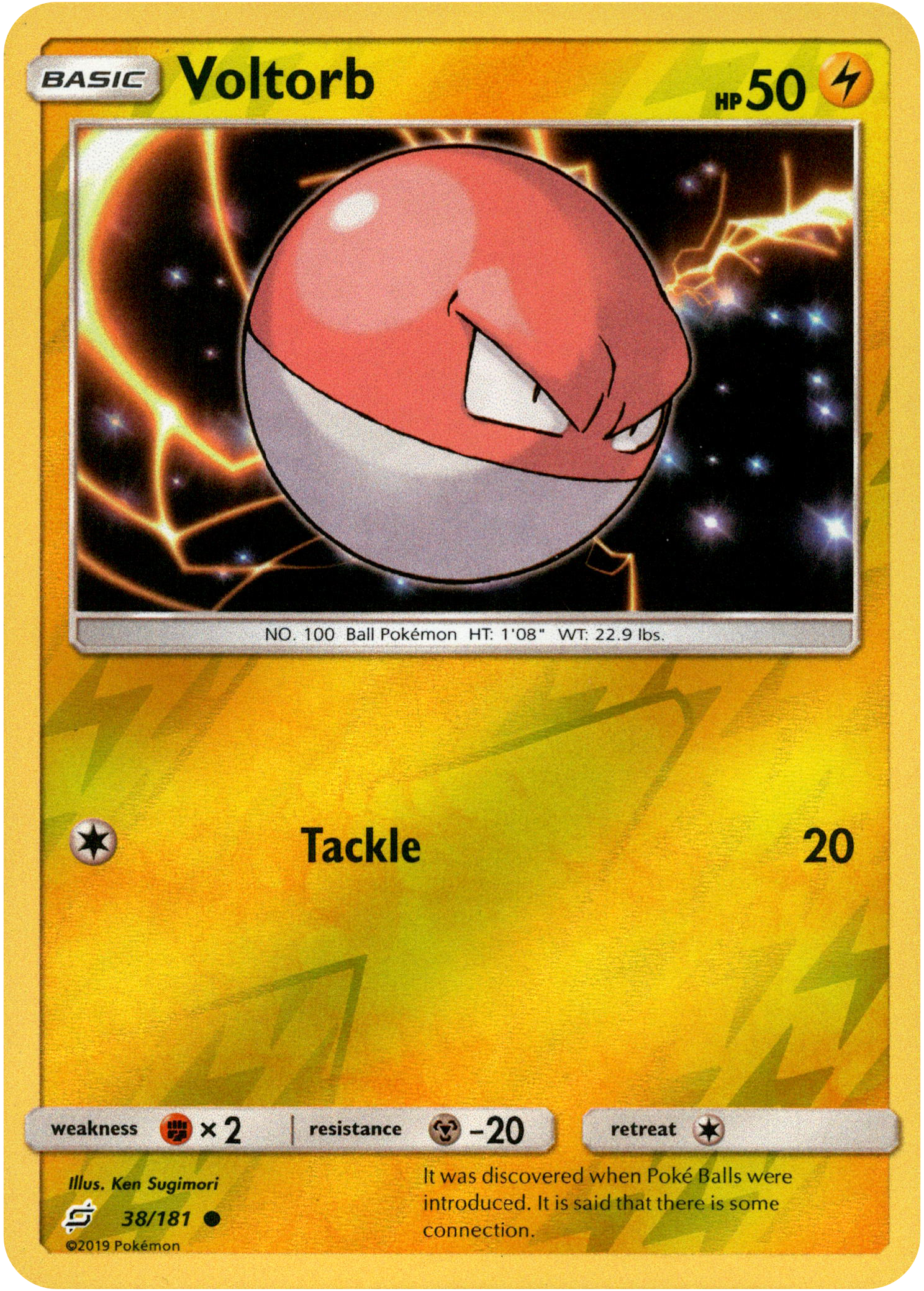 Voltorb - 38/181 - Team Up - Reverse Holo - Card Cavern