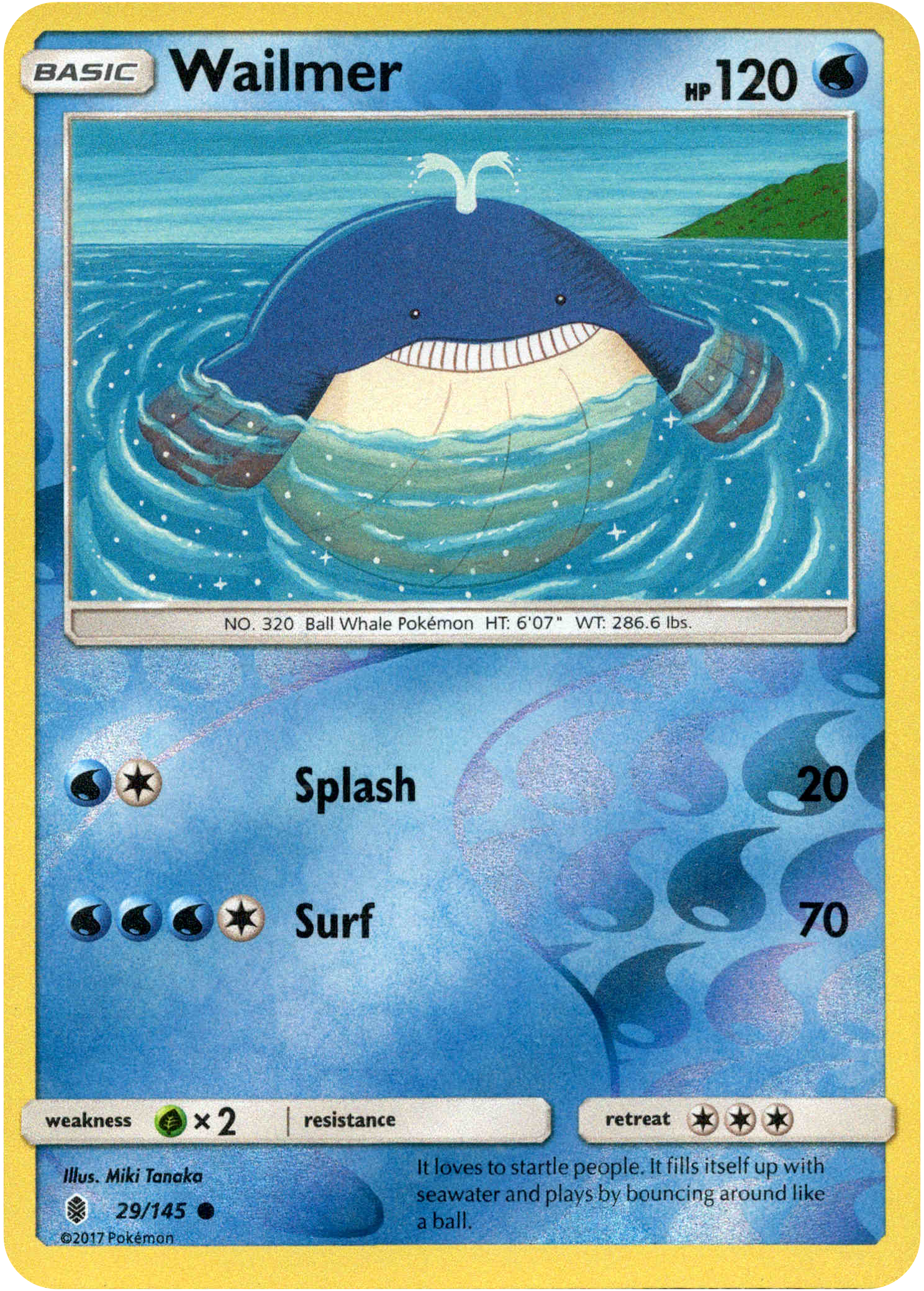 Wailmer - 29/145 - Guardians Rising - Reverse Holo - Card Cavern
