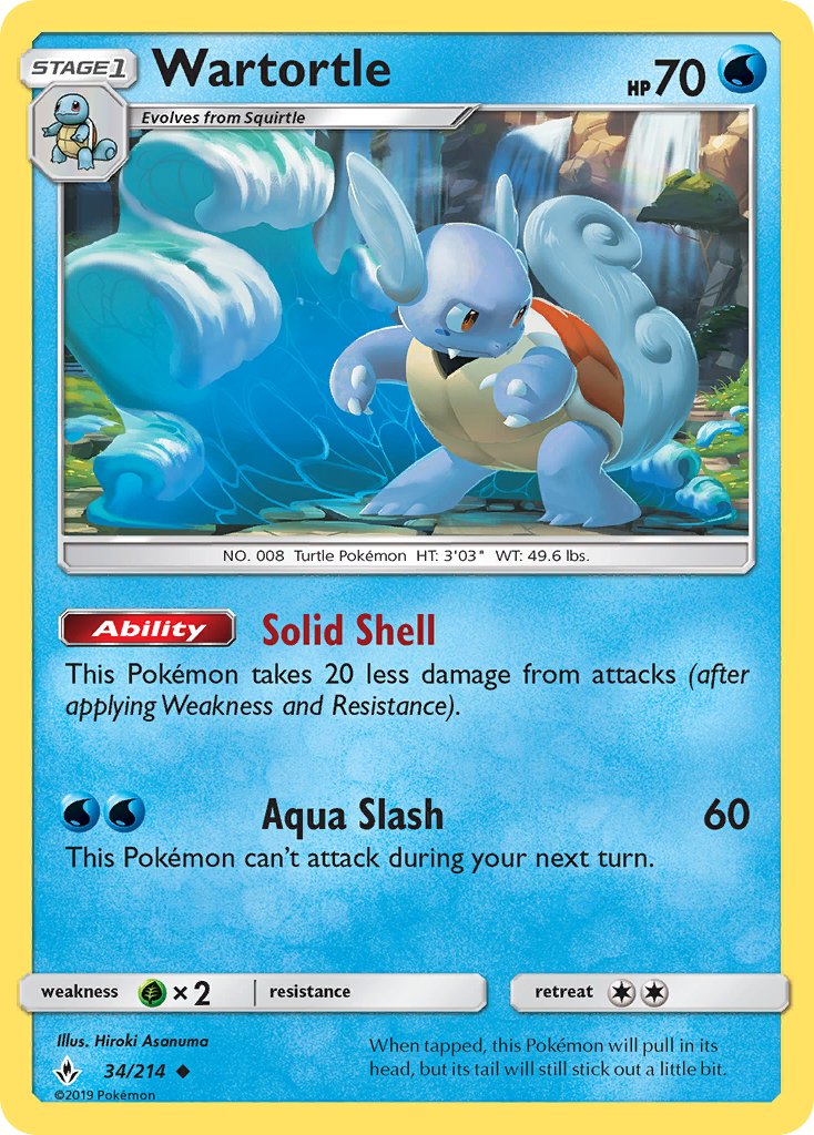Wartortle - 34/214 - Unbroken Bonds - Card Cavern