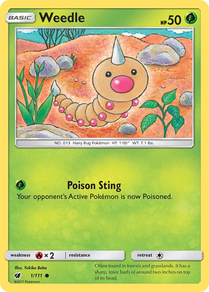 Weedle - 1/111 - Crimson Invasion - Card Cavern