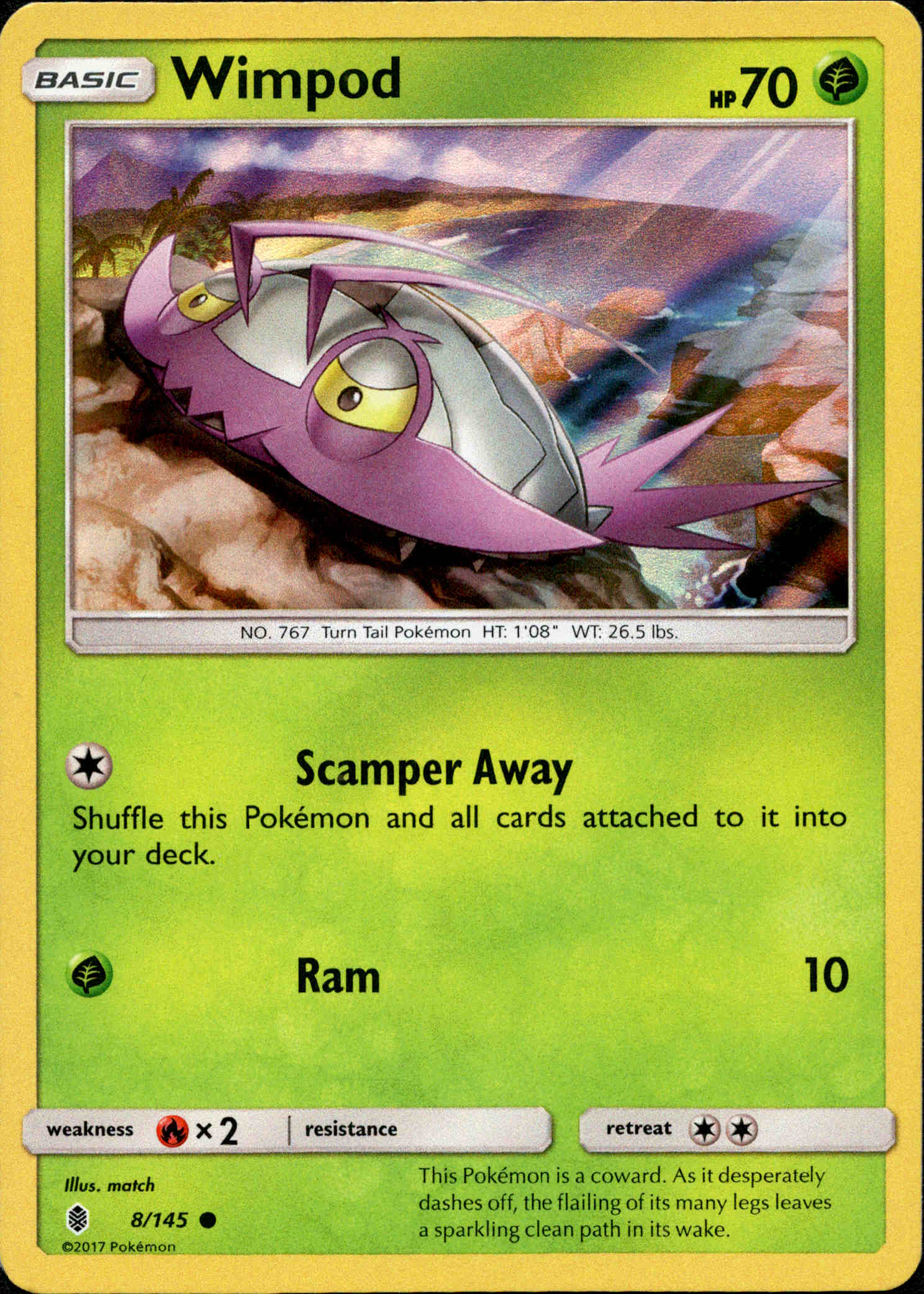 Wimpod - 8/145 - Guardians Rising - Holo - Card Cavern