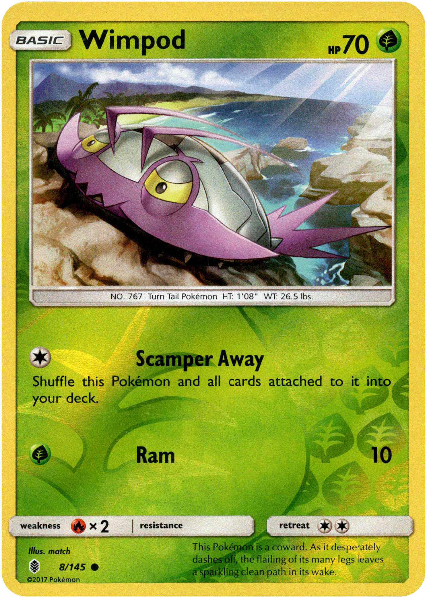 Wimpod - 8/145 - Guardians Rising - Reverse Holo - Card Cavern