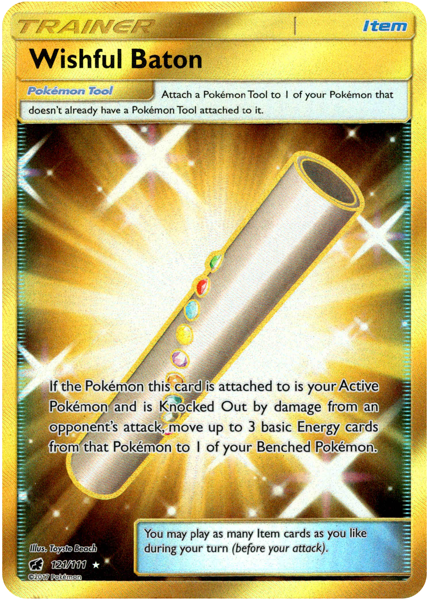 Wishful Baton Secret Rare - 121/111 - Crimson Invasion - Holo - Card Cavern