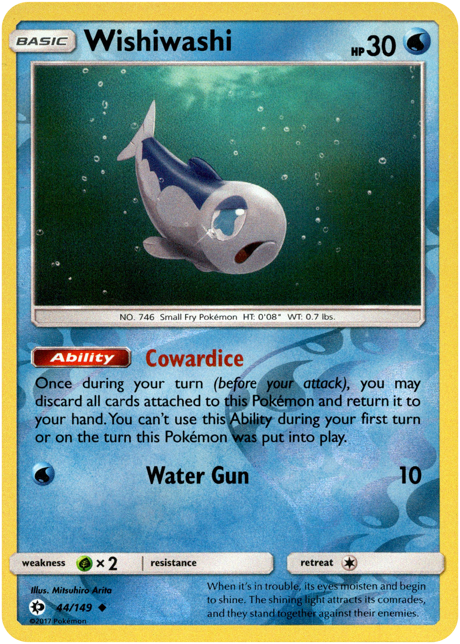 Wishiwashi - 44/149 - Sun & Moon - Reverse Holo - Card Cavern