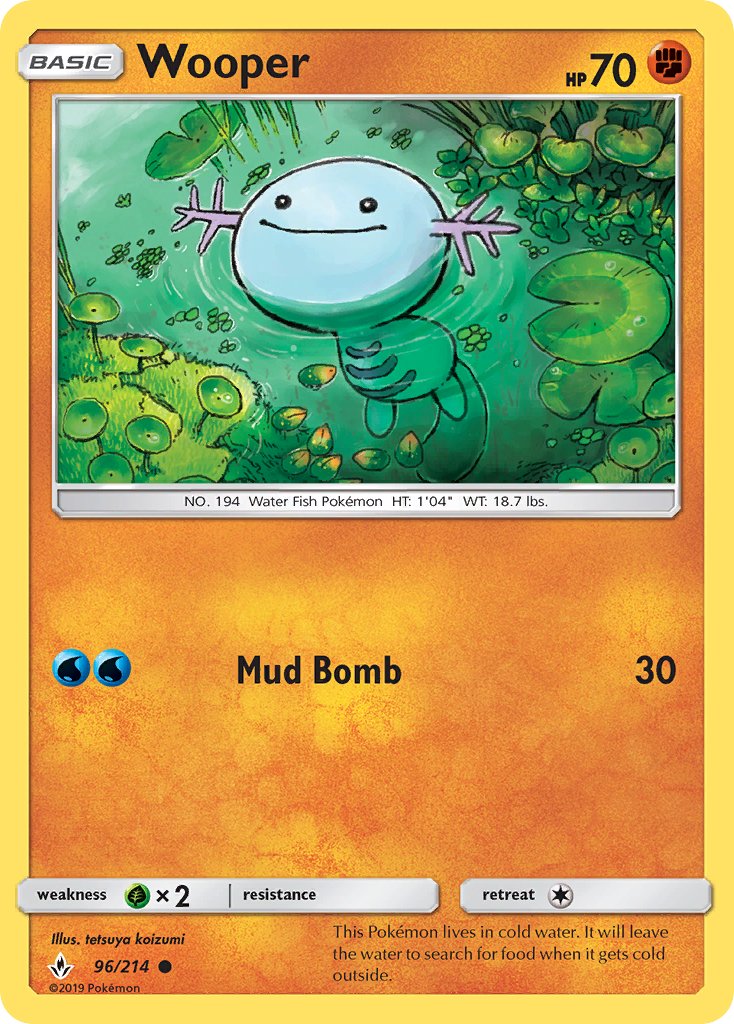 Wooper - 96/214 - Unbroken Bonds - Card Cavern