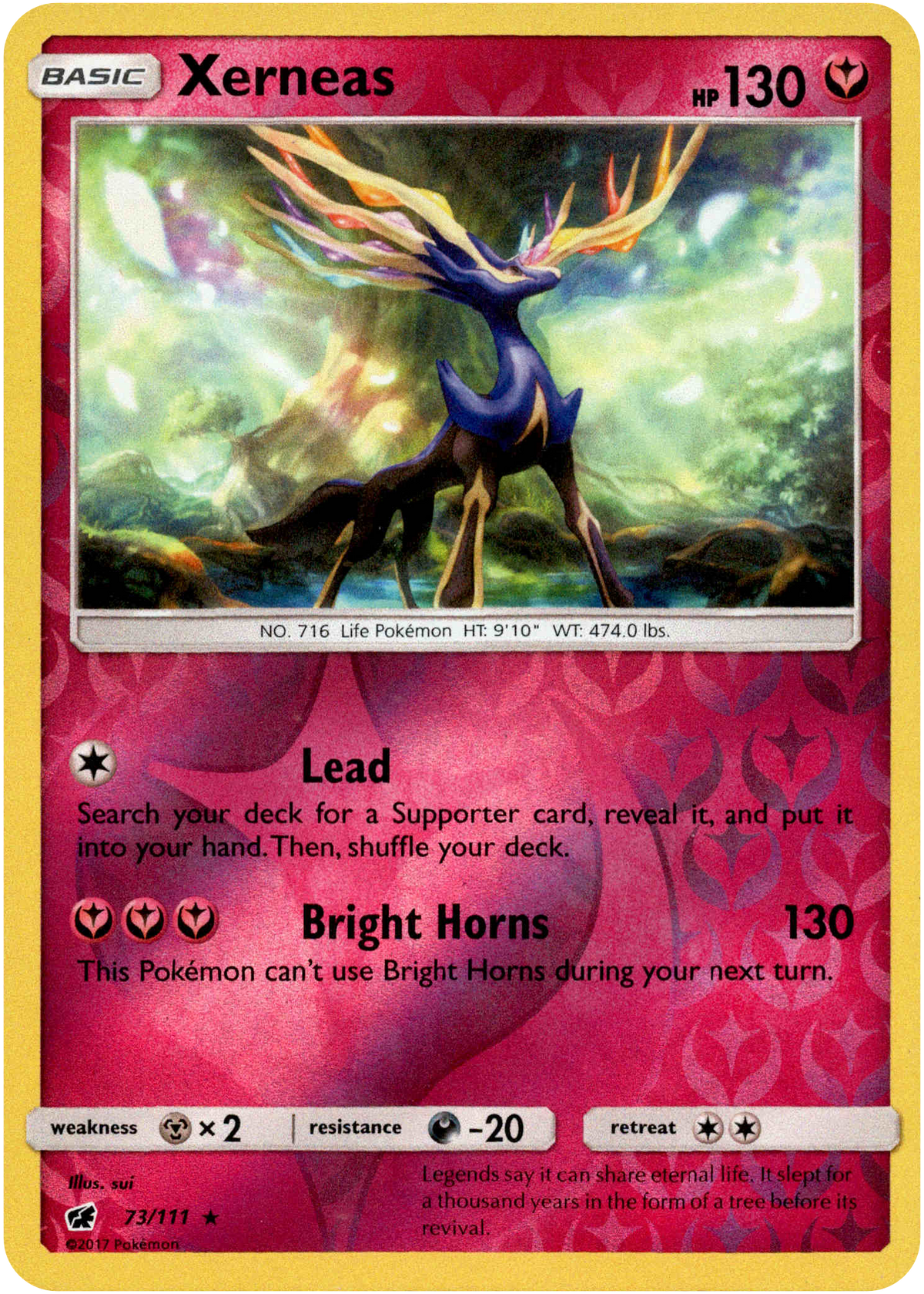 Xerneas - 73/111 - Crimson Invasion - Reverse Holo - Card Cavern