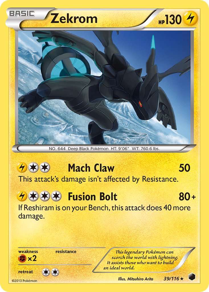 Zekrom - 39/116 - Plasma Freeze - Holo - Card Cavern