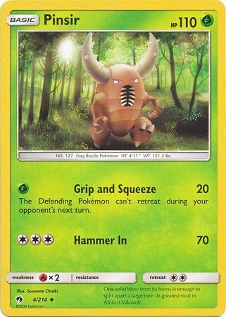 Pinsir - 4/214 - Lost Thunder - Card Cavern