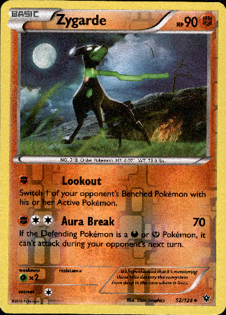 Zygarde - 52/124 - Fates Collide - Reverse Holo - Card Cavern