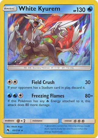 White Kyurem - 63/214 - Lost Thunder - Holo - Card Cavern