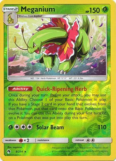 Meganium - 8/214 - Lost Thunder - Reverse Holo - Card Cavern