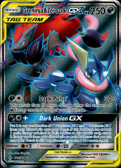 Greninja & Zoroark GX Full Art - 200/214 - Unbroken Bonds - Holo - Card Cavern