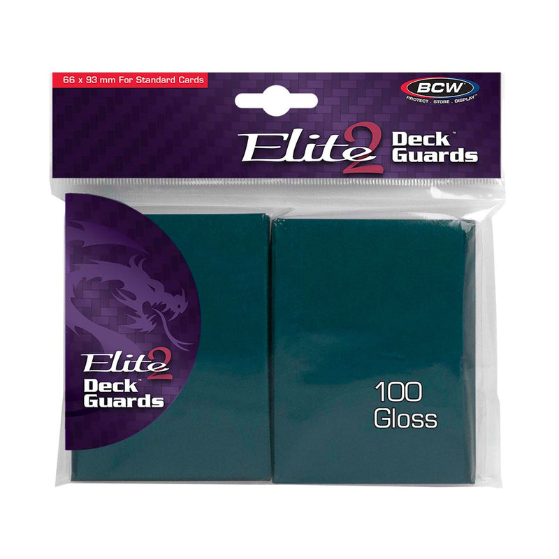 Deck Guard Elite 2 - 100ct Standard Card Sleeves - Teal (Gloss) - Card Cavern