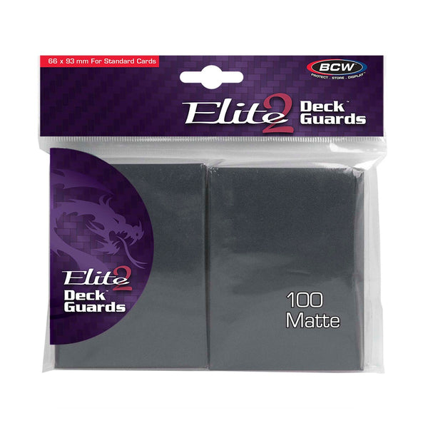 Deck Guard Elite 2 - 100ct Standard Card Sleeves - Cool Gray (Matte) - Card Cavern
