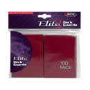 Deck Guard Elite 2 - 100ct Standard Card Sleeves - Red (Matte) - Card Cavern