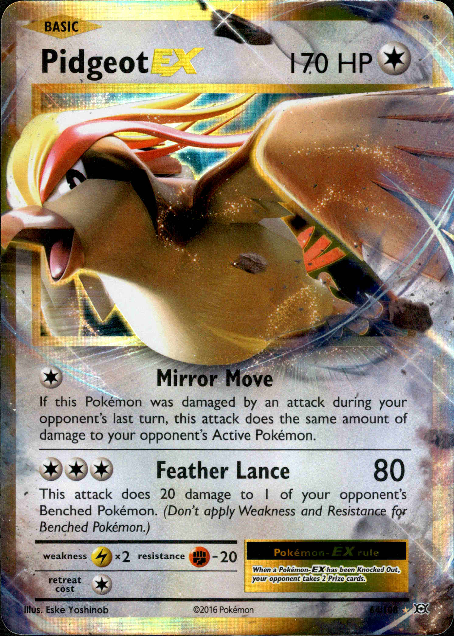 Pidgeot EX - 64/108 - Evolutions - Card Cavern