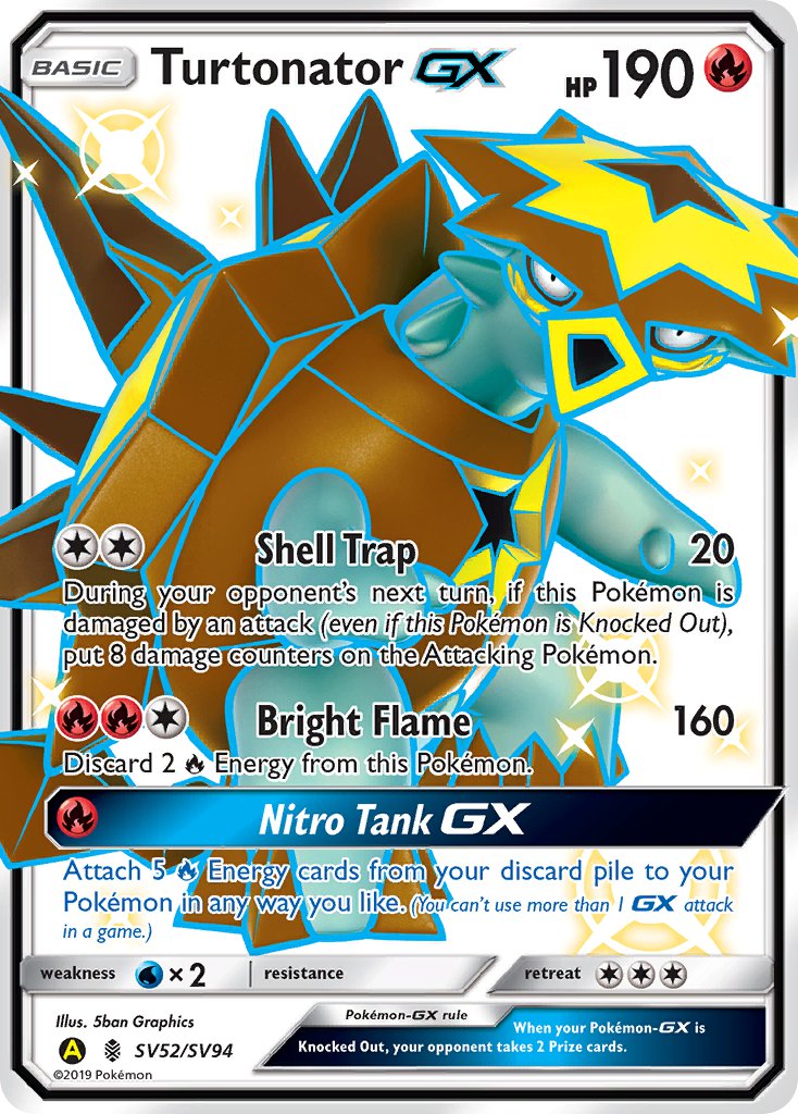 Turtonator GX - SV52/SV94 - Hidden Fates - Holo - Card Cavern