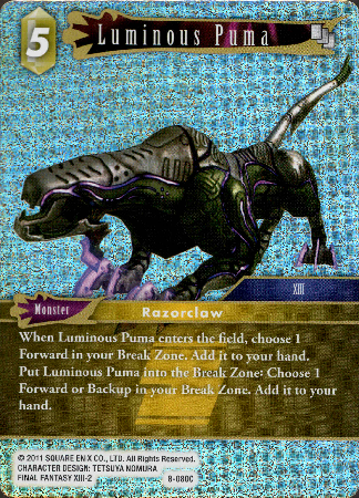 Luminous Puma - 8-080C - Opus VIII - Foil - Card Cavern