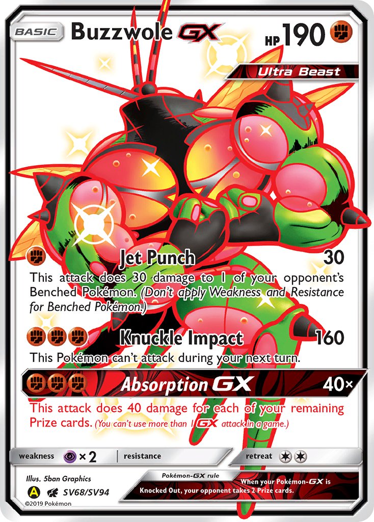 Buzzwole GX - SV68/SV94 - Hidden Fates - Holo - Card Cavern