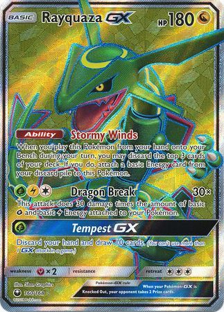 Rayquaza GX Full Art - 160/168 - Celestial Storm - Holo - Card Cavern