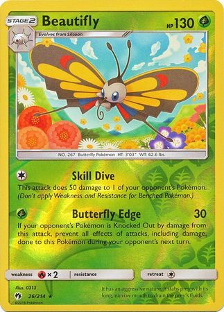 Beautifly - 26/214 - Lost Thunder - Reverse Holo - Card Cavern