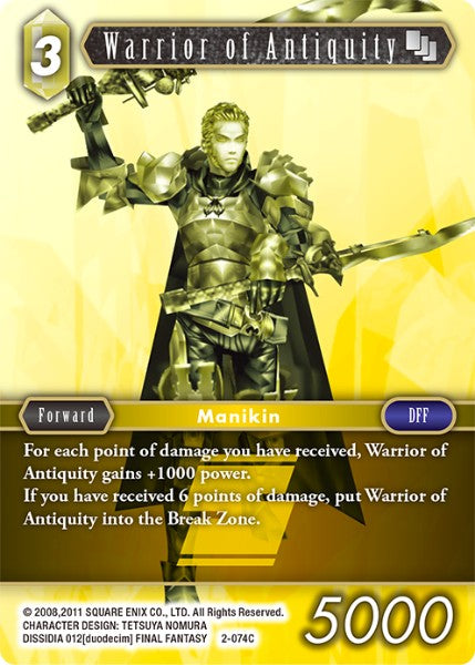 Warrior of Antiquity - 2-074C - Opus II - Foil - Card Cavern