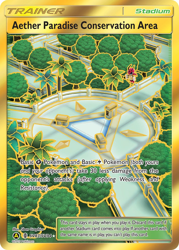 Aether Paradise Conservation Area - SV87/SV94 - Hidden Fates - Card Cavern