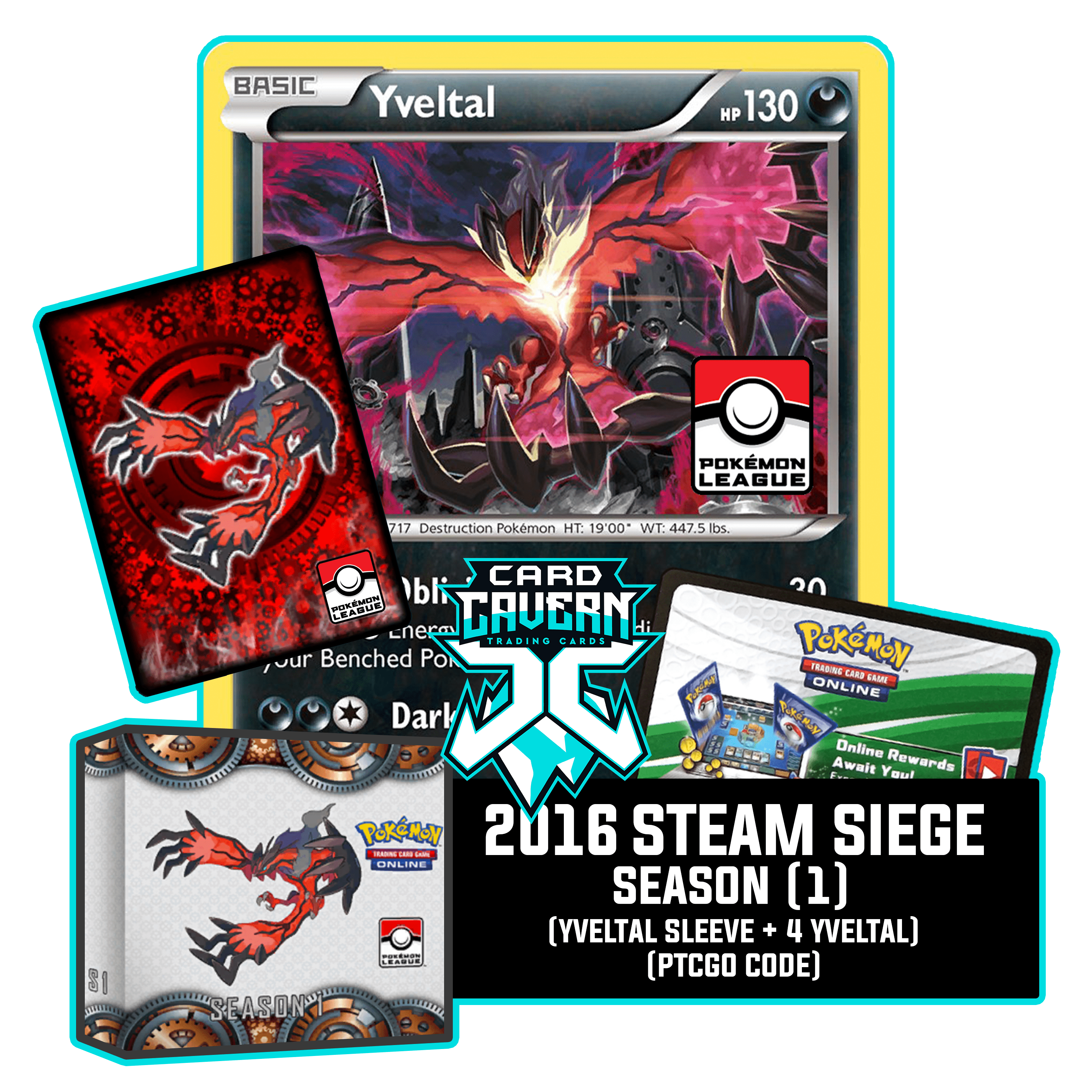 2016 Steam Siege Gym Season 1 PTCGO Code - Card Cavern