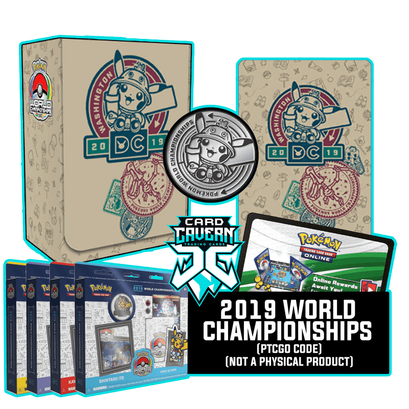 2019 World Championships - Sleeves and Deck Box - PTCGO Code - Card Cavern