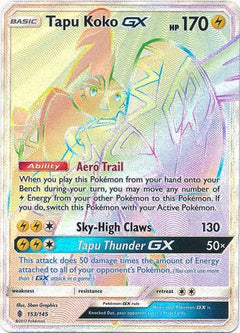 Tapu Koko GX Hyper Rare - 153/145 - Guardians Rising - Holo - Card Cavern