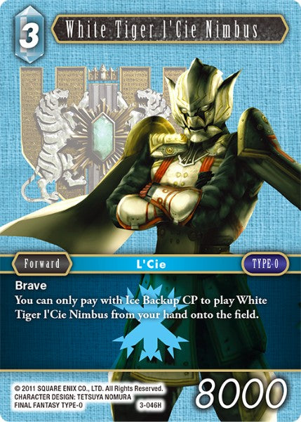 White Tiger l'Cie Nimbus - 3-046H - Opus III - Card Cavern