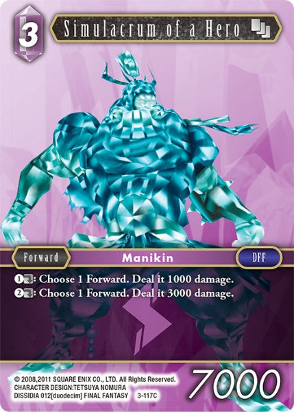Simulacrum of a Hero - 3-117C - Opus III - Card Cavern
